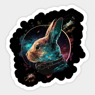 space rabbit Sticker